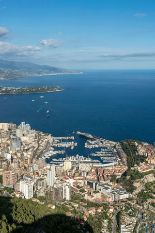 ym-monaco1 Aerial view of the harbour in Monaco
